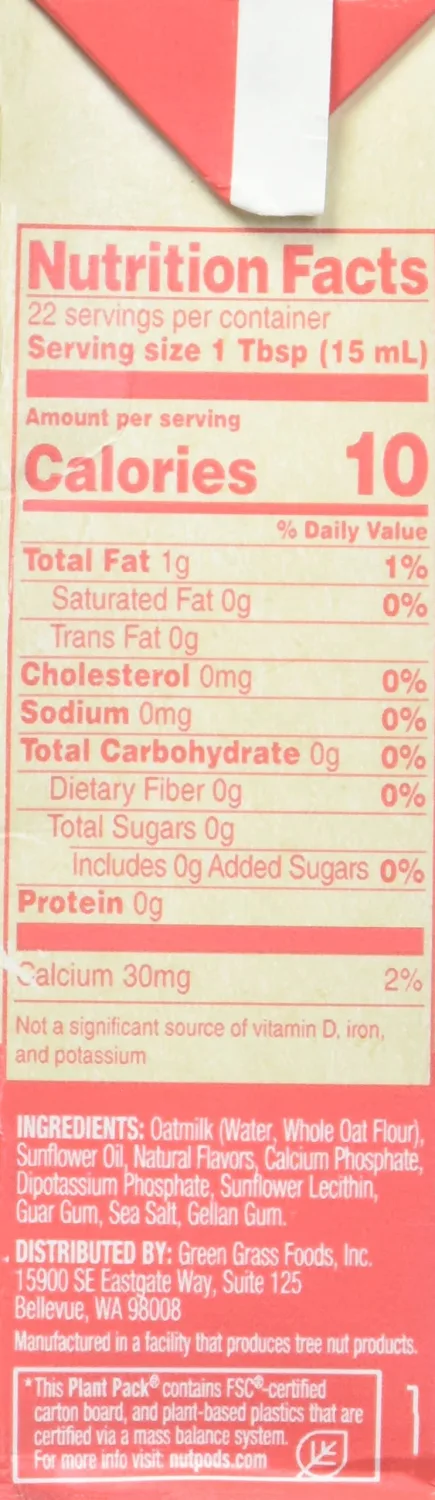 NUTPODS Cinnamon Swirl Oat Creamer, 11.2 FZ