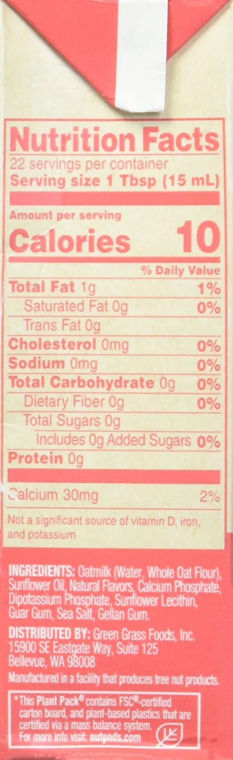 NUTPODS Cinnamon Swirl Oat Creamer, 11.2 FZ