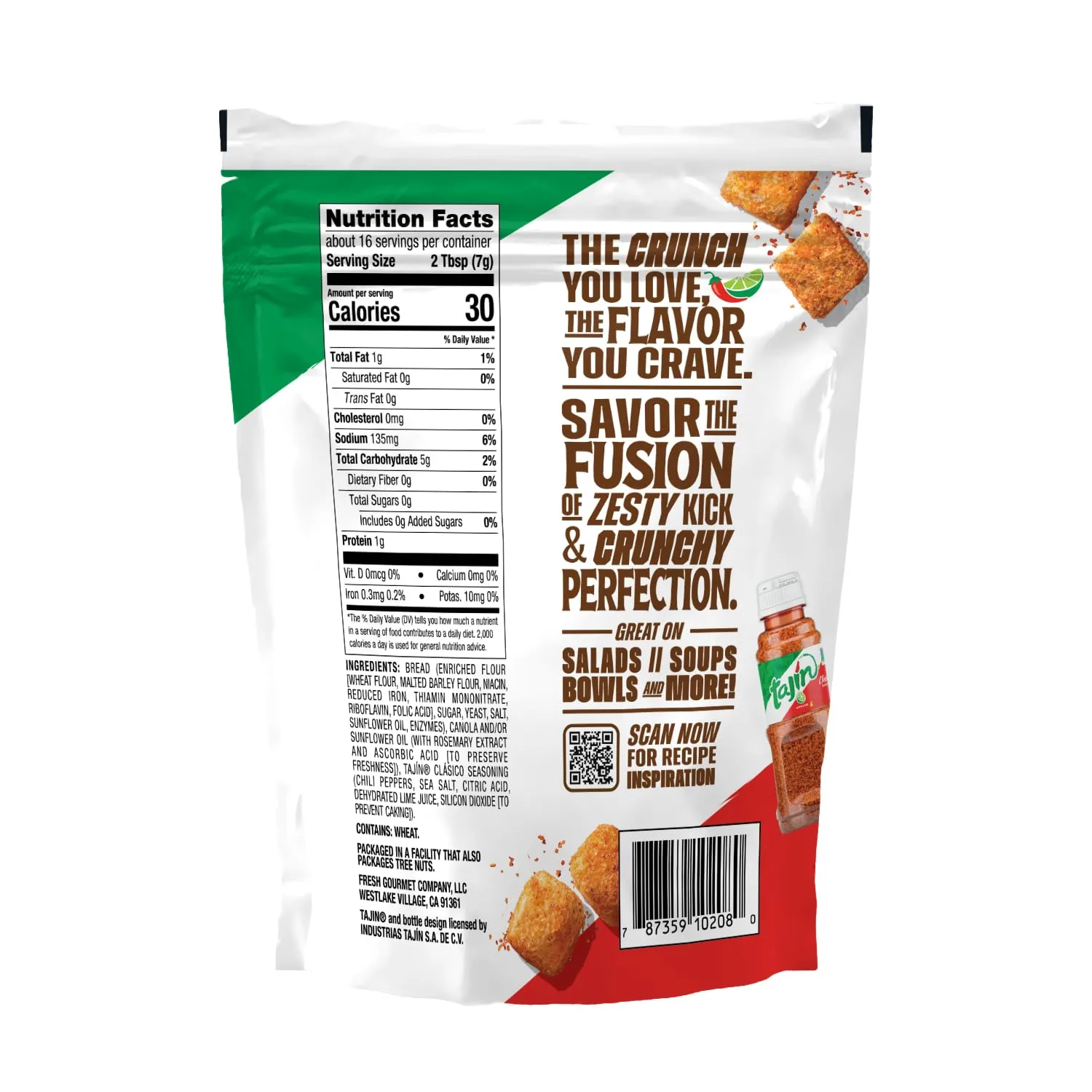 Fresh Gourmet Chili Lime Crouton, 4OZ, Pack of 2