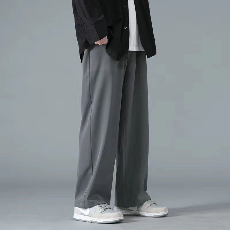 Ice Silk Pants Men's Pants Summer Thin Loose Straight