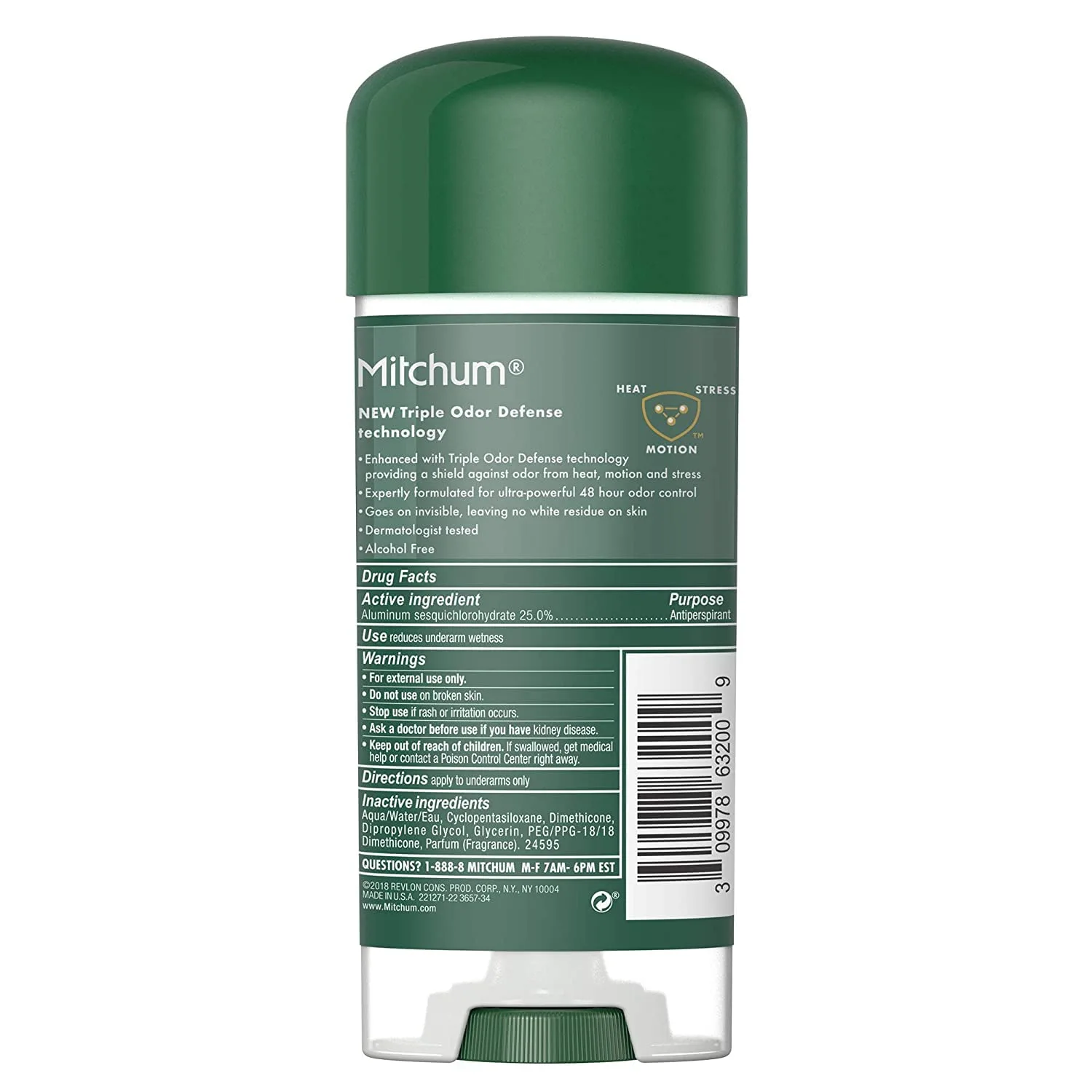 Mitchum Anti-Perspirant & Deodorant, Clear Gel, Unscented, 3.4 oz (96 g)