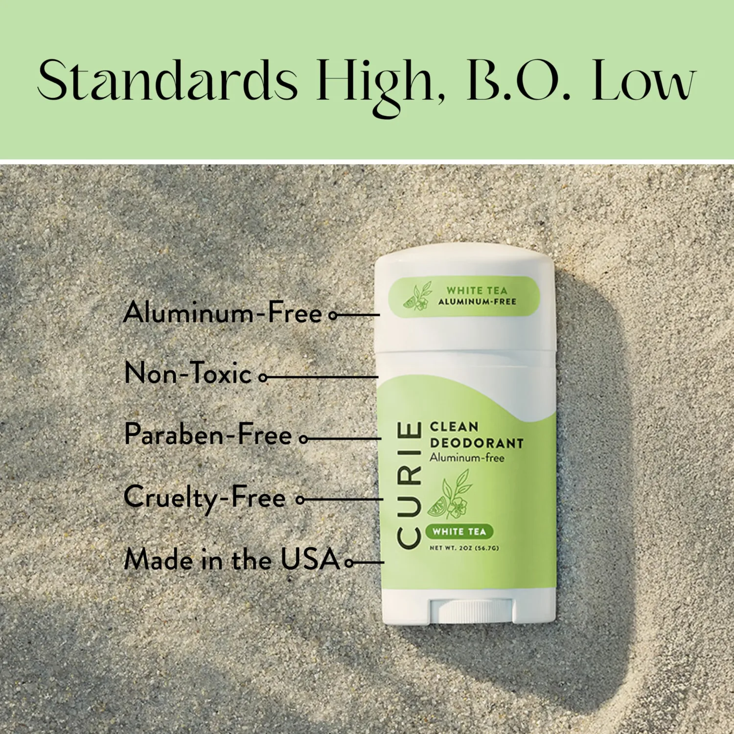 Curie Natural Deodorant for Women Fresh Faves Stick Trio - Coconut Nectar, White Tea and Warm Vanilla - Aluminum Free, Clean, Sustainable, Vegan, Paraben Free (3pk)