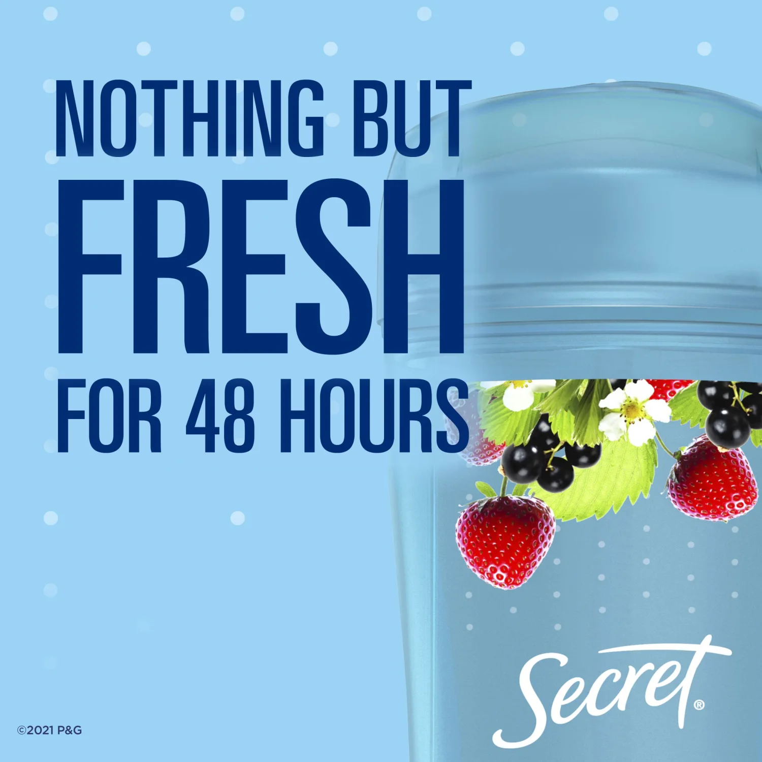 Secret Fresh Clear Gel Deodorant for Women, 48 Hour Protection, Refreshing Berry Scent, 3.4 oz (Pack of 2)