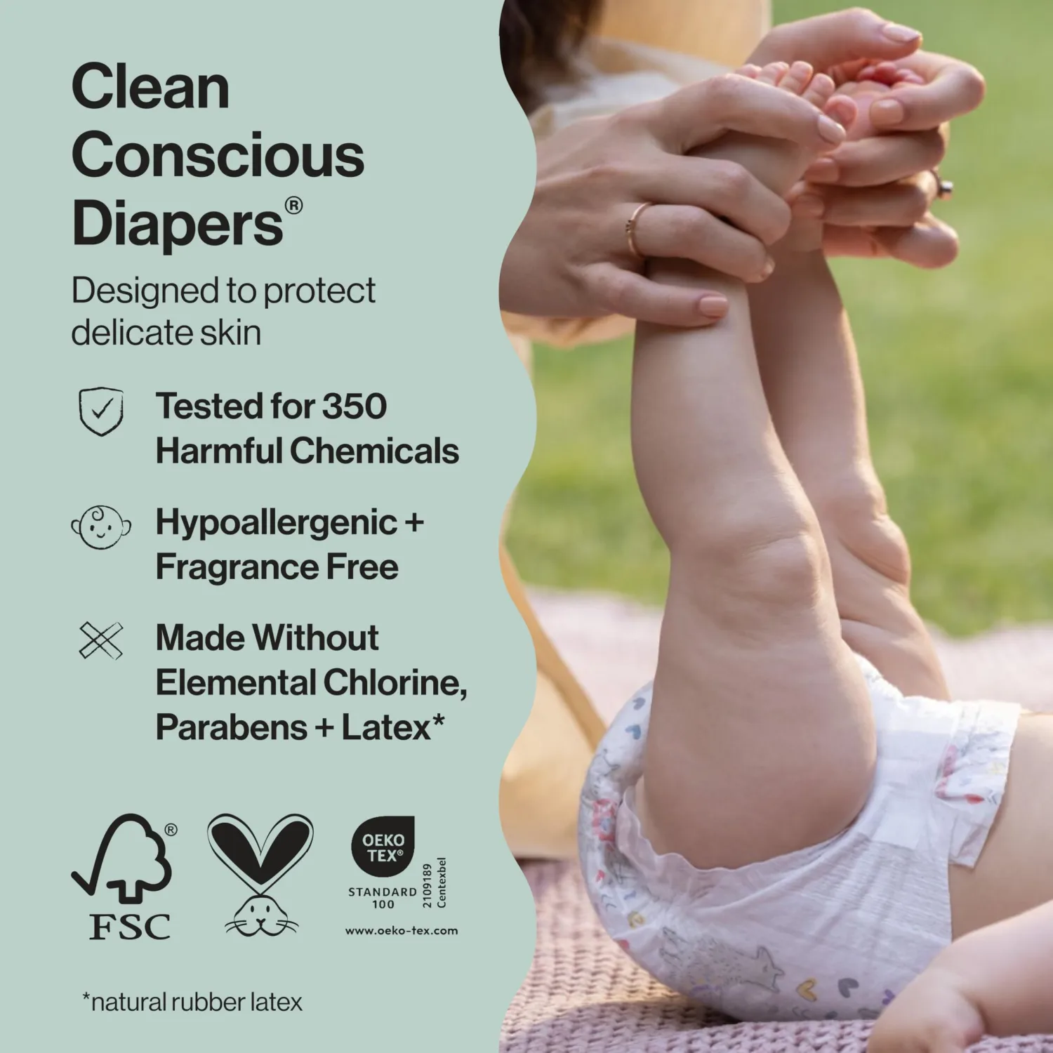 The Honest Company Clean Conscious Diapers for Delicate Skin | Up to 100% Leakproof | Hypoallergenic, Fragrance Free | It's a Pawty | Polybag, Size 5 (27+ lbs), 20 Count
