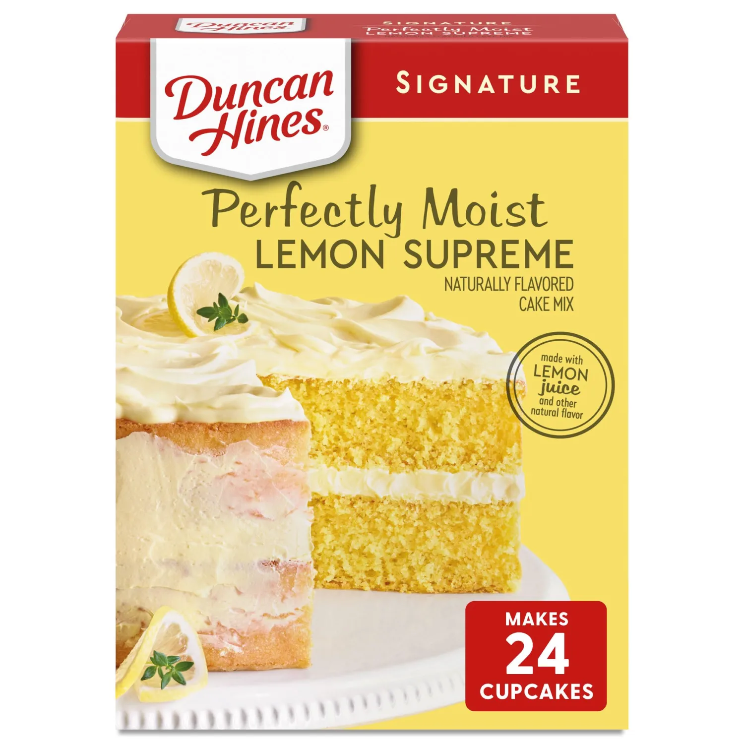 Duncan Hines Signature Cake Mix, Lemon Supreme, 15.25 oz