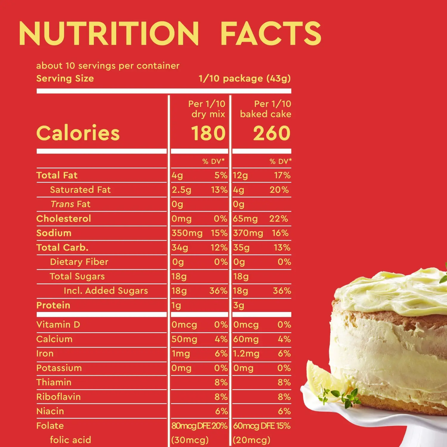 Duncan Hines Signature Cake Mix, Lemon Supreme, 15.25 oz