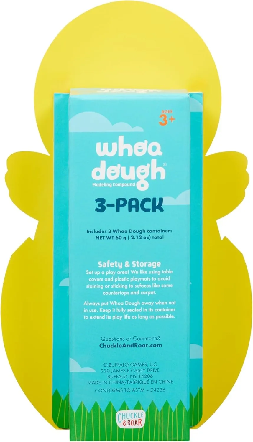 Chuckle & Roar - Easter Whoa Dough 3 Pack Chick Basket Stuffer - Arts and Crafts - Fun for Toddlers - Safe and allergen Free