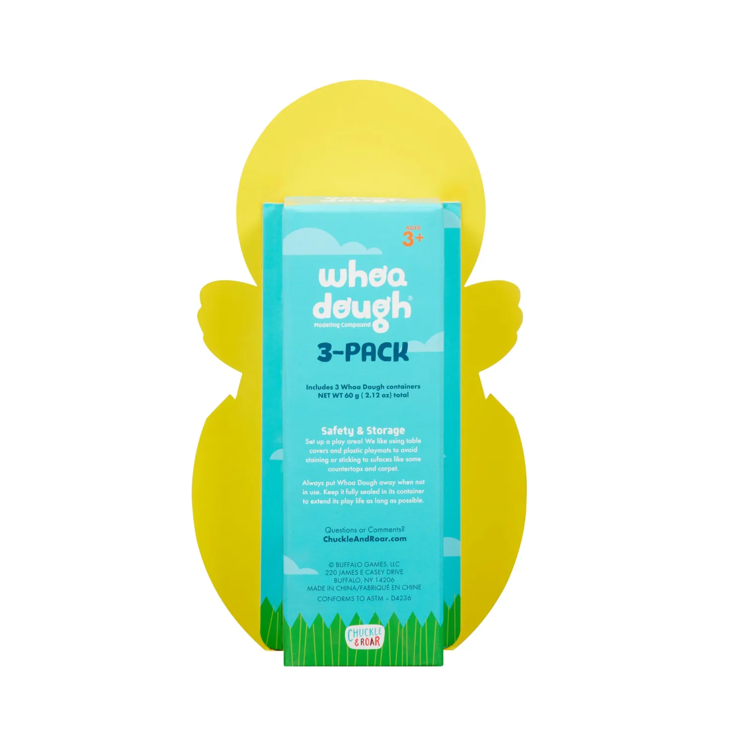 Chuckle & Roar - Easter Whoa Dough 3 Pack Chick Basket Stuffer - Arts and Crafts - Fun for Toddlers - Safe and allergen Free