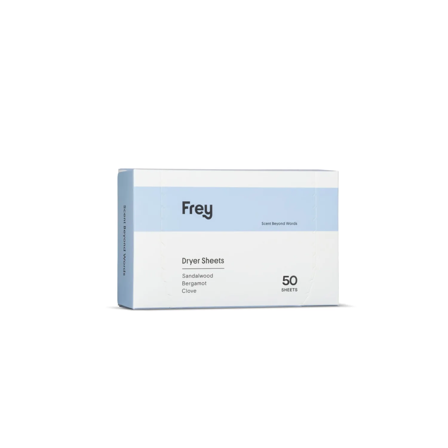 FREY Naturally Scented Dryer Sheets - Fabric Softener for Soft, Fresh & Clean Clothes (1-pack, Bergamot Beach)