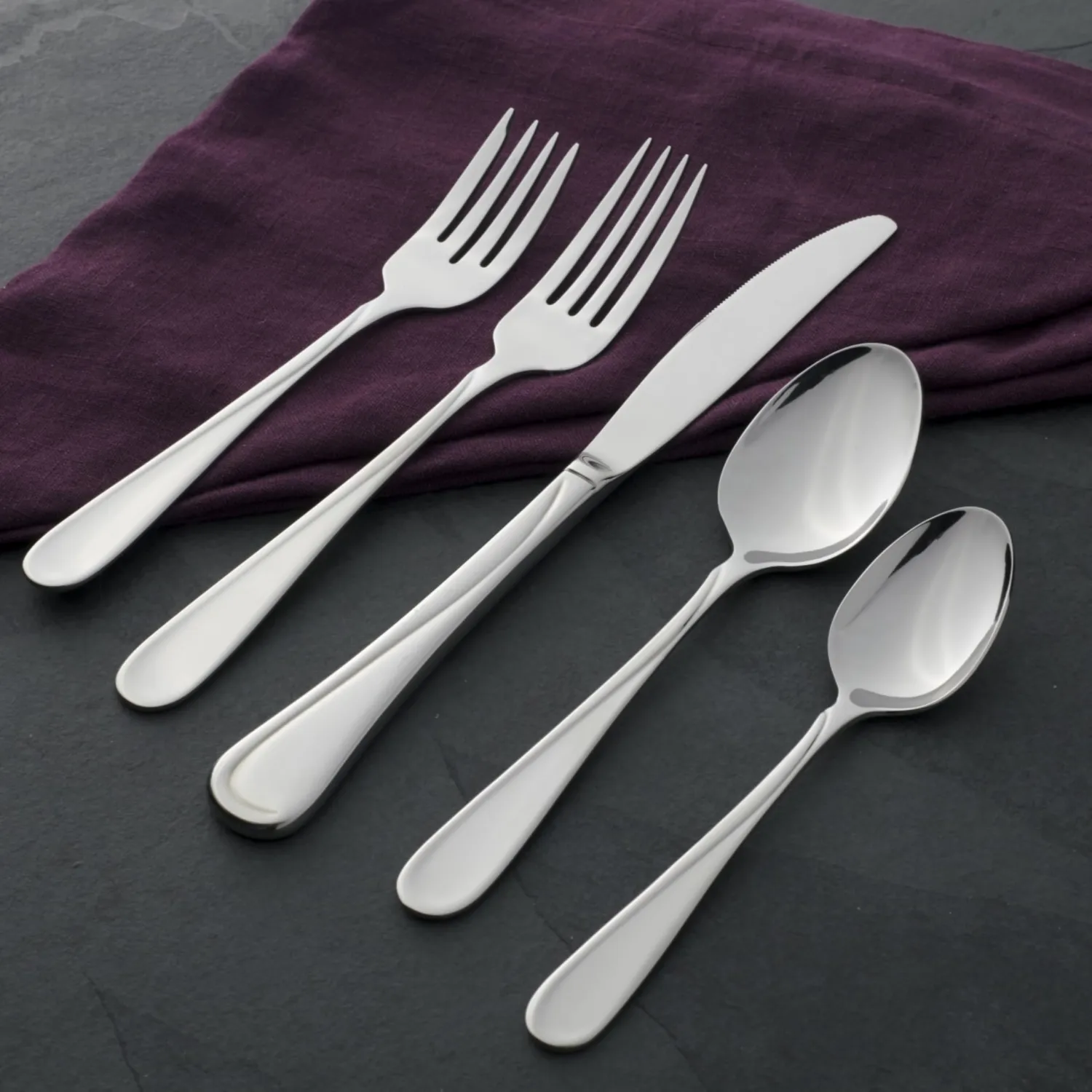 Oneida Flight Everyday Flatware Salad Forks, Set of 4
