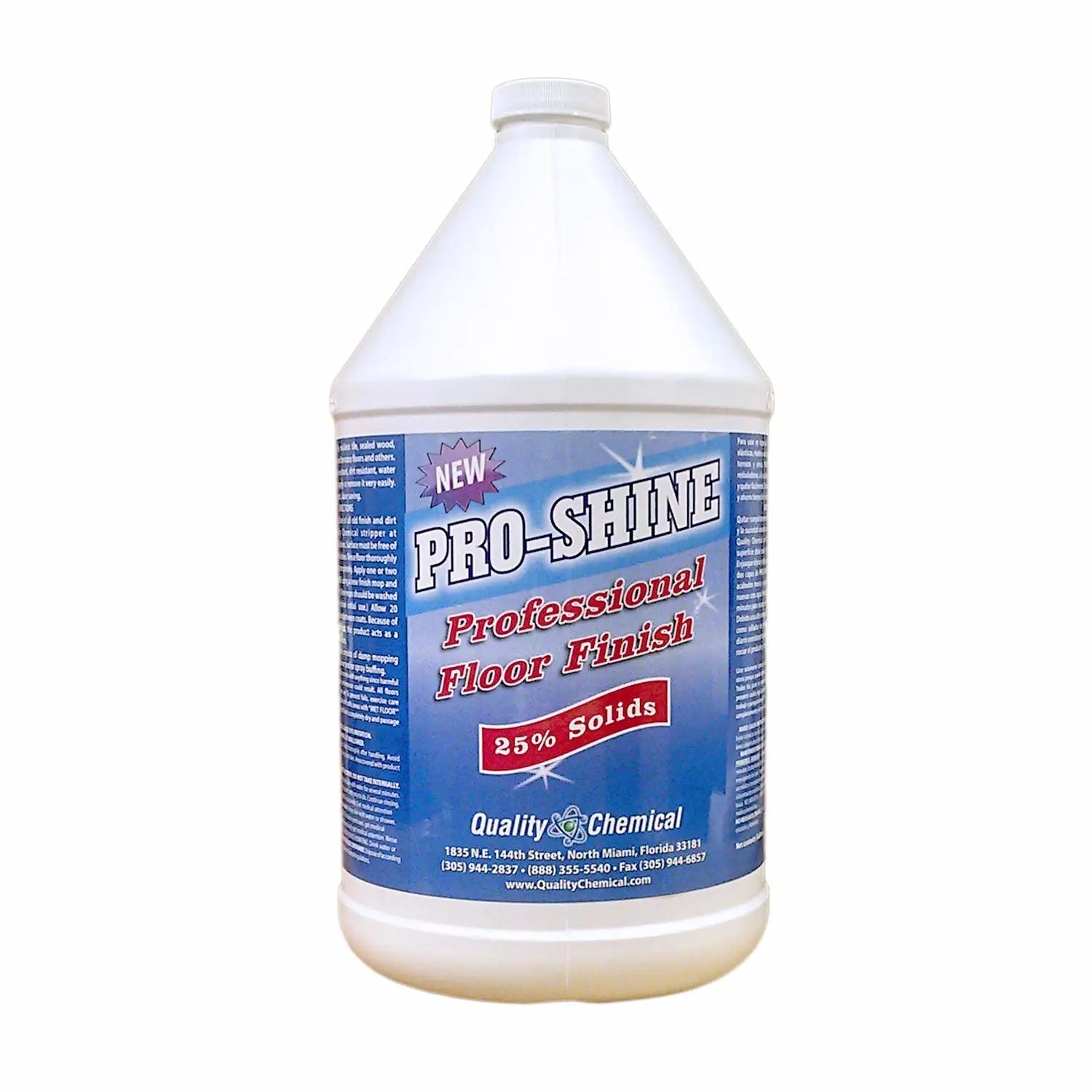 Quality Chemical Pro Shine High Solids Commercial Wet-Look Floor Finish Wax - High Shine Floor Cleaner, Future Floor Wax - Floor Wax for VCT Tile Floors, Polish & Restorer - 128 oz (Pack of 1)