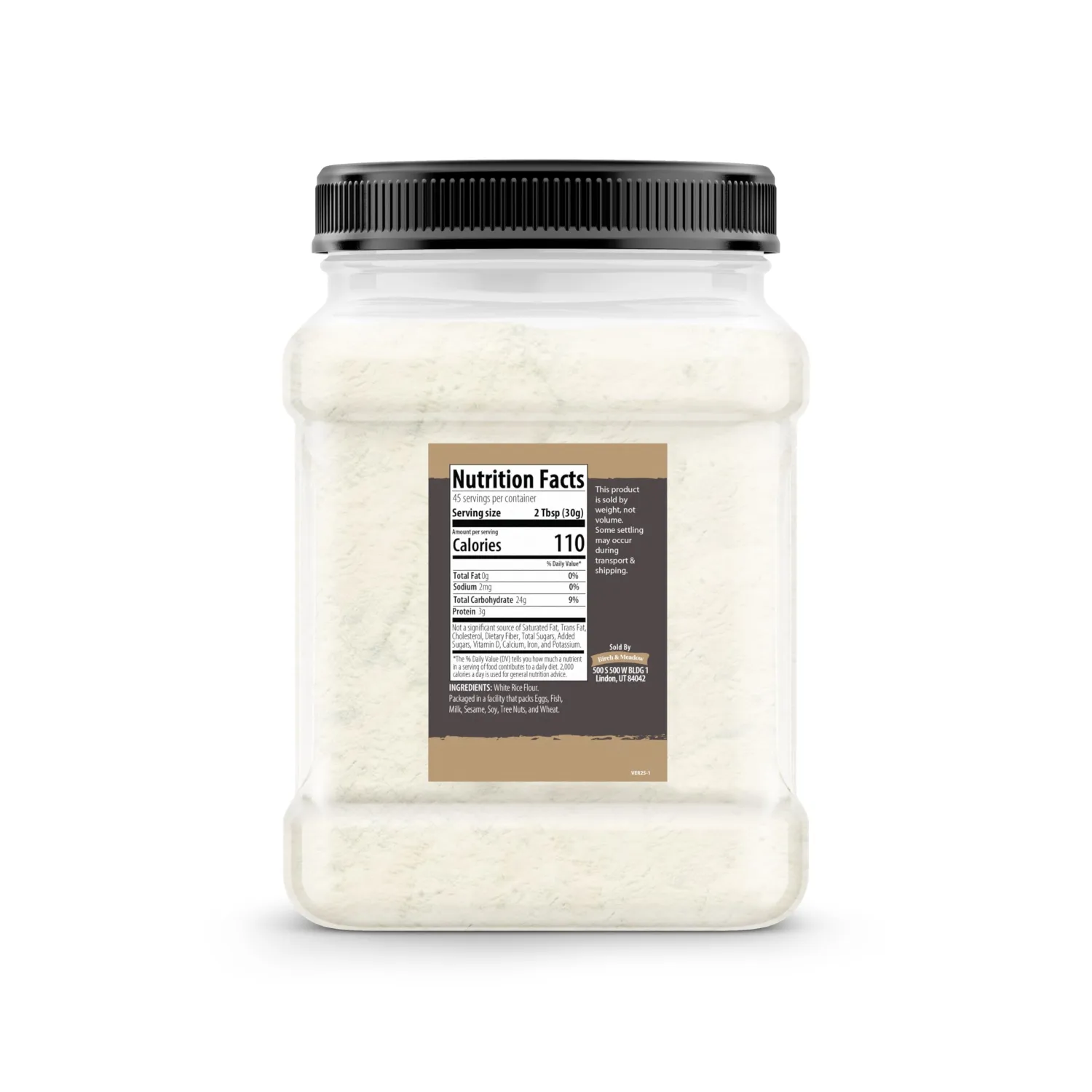 Birch & Meadow 3 lb of Rice Flour, Gluten Free, Non-GMO