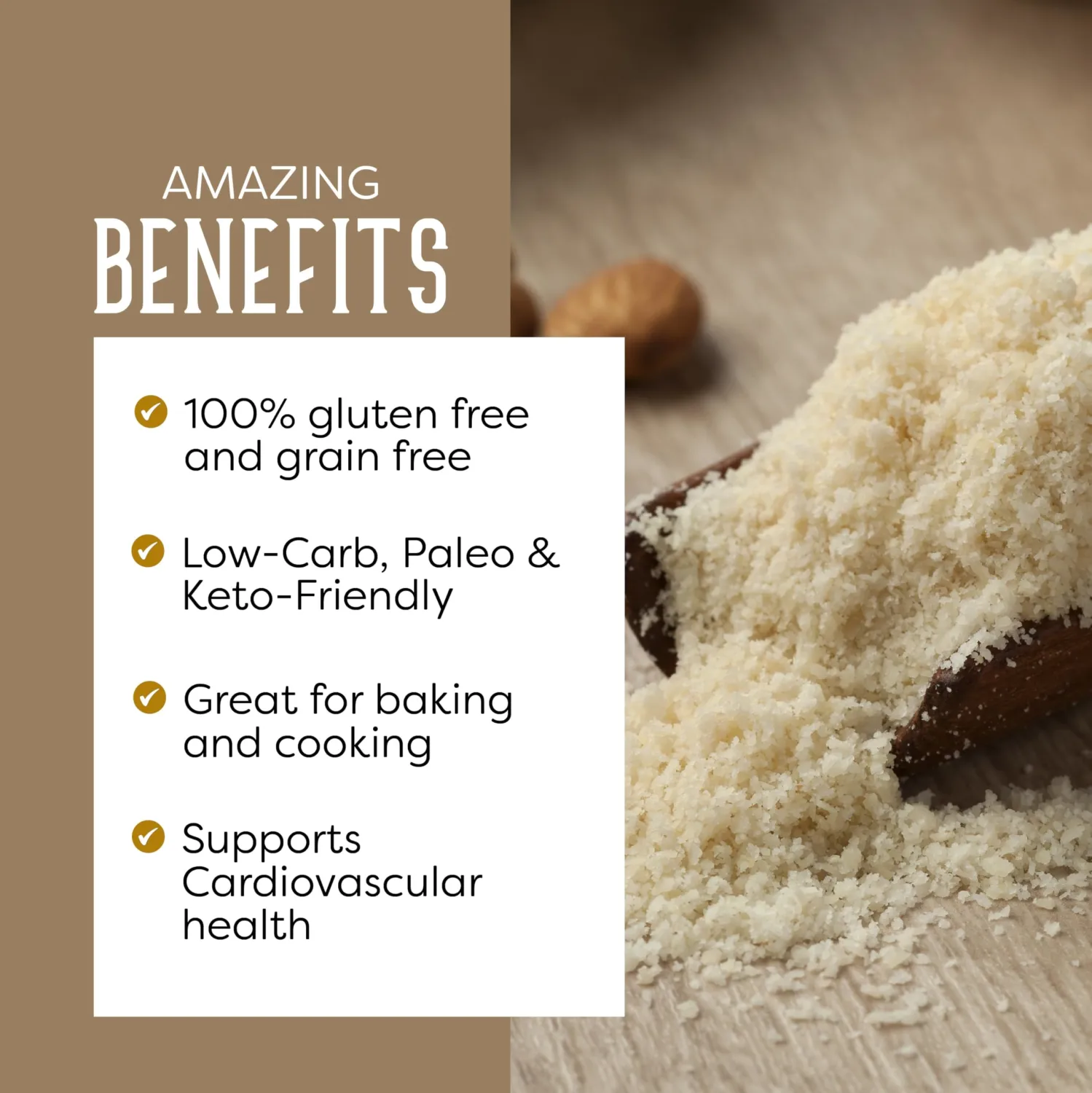 PuroRaw Almond Flour, 2lb, Blanched Almond Flour for Baking, Fine Almond Flour Keto, Almond Powder, Keto Flour, Almond Meal, Gluten Free Flour, Non-GMO, Batch Tested, 2 Pounds
