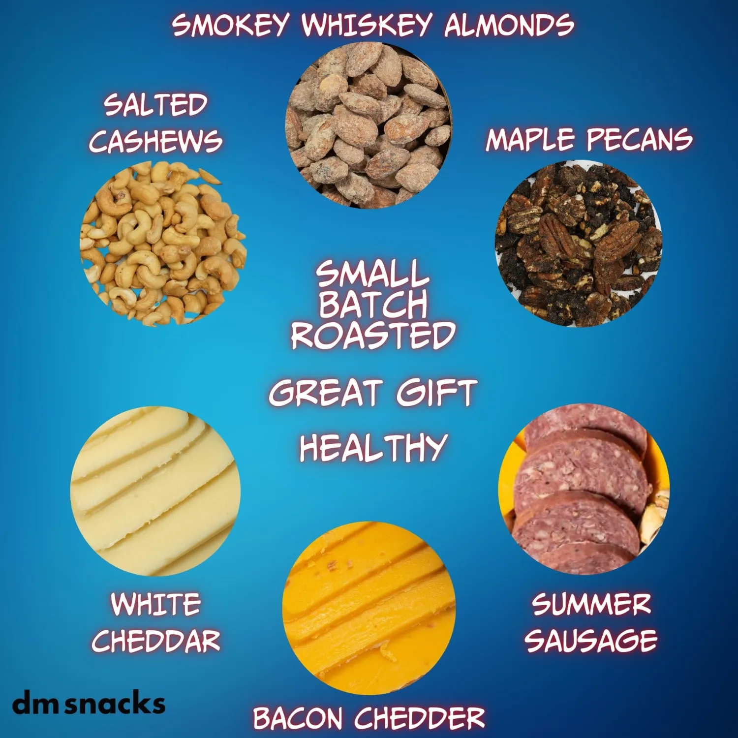 Sausage, Cheese and Nuts Gift Basket for Men, Women, Cashews, Almonds, Maple Pecans, 2 Cheeses, Summer Sausage - Birthday Gift for Men, Women, Family, Friends, Charcuterie