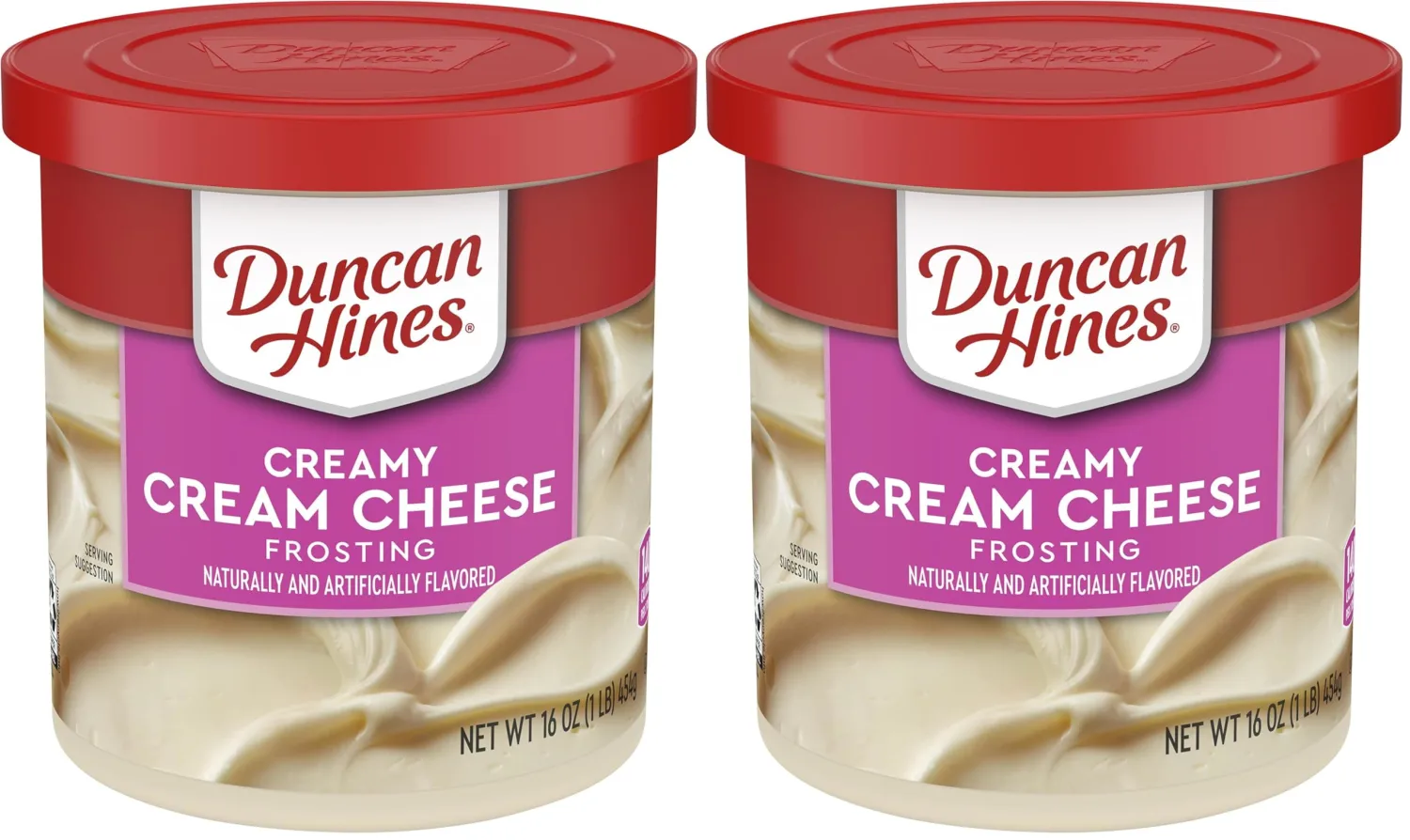 Duncan Hines Creamy Cream Cheese Frosting, 16 oz (Pack of 2)