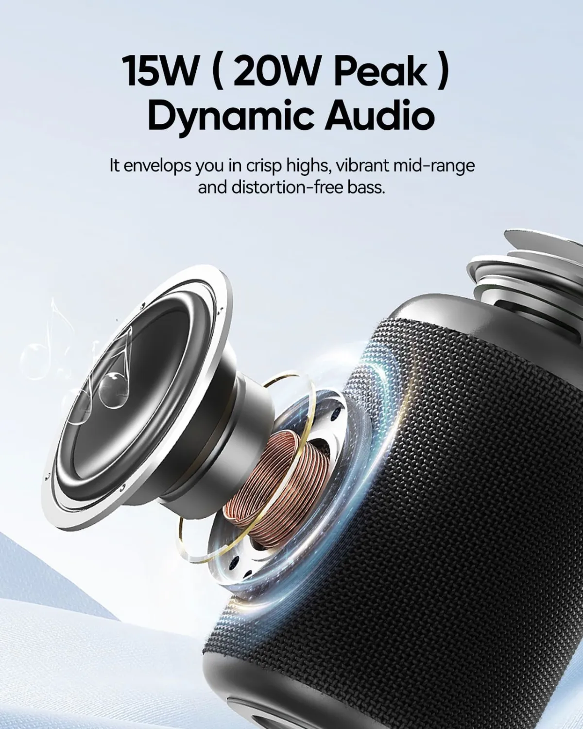 Portable Bluetooth Speaker with Lights, Stocking Stuffers, Powerful Crystal Clear Sound, IPX5 Waterproof, All Day Playtime, BT 5.3, TWS Paring, Small Wireless Speaker for Outdoor, White Elephant Gifts
