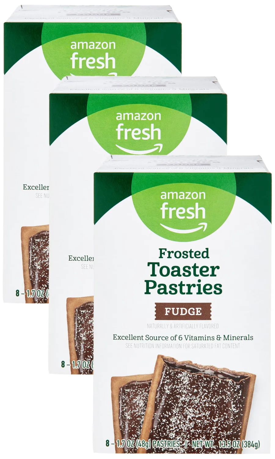 Amazon Fresh, Frosted Fudge Toaster Pastries, 8 Count (Pack of 3)