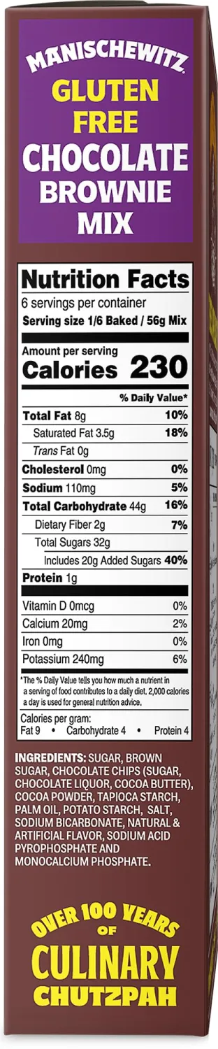 Manischewitz Gluten Free Chocolate Brownie Mix With Fudge Frosting 12oz (2 Pack) | Grain Free, Kosher for Passover, Baking Pan Included!