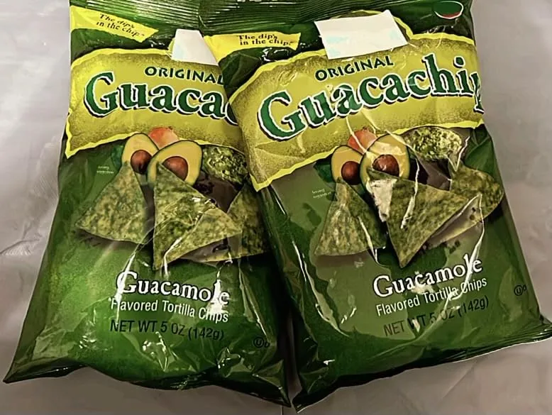 Original Guacachip Guacamole Flavored Tortilla Chips 5 Fl oz. (Pack of 2) Guaca