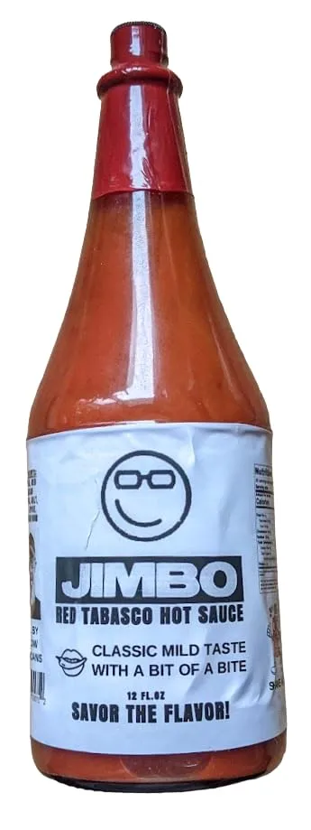 Generic JIMBO Red Tabasco Hot Sauce, Savor the Flavor!- 12 Oz. -Try It - You'll Like It! (1)