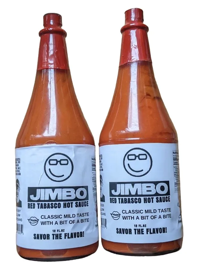 Generic JIMBO Red Tabasco Hot Sauce, Savor the Flavor!- 12 Oz. -Try It - You'll Like It! (1)