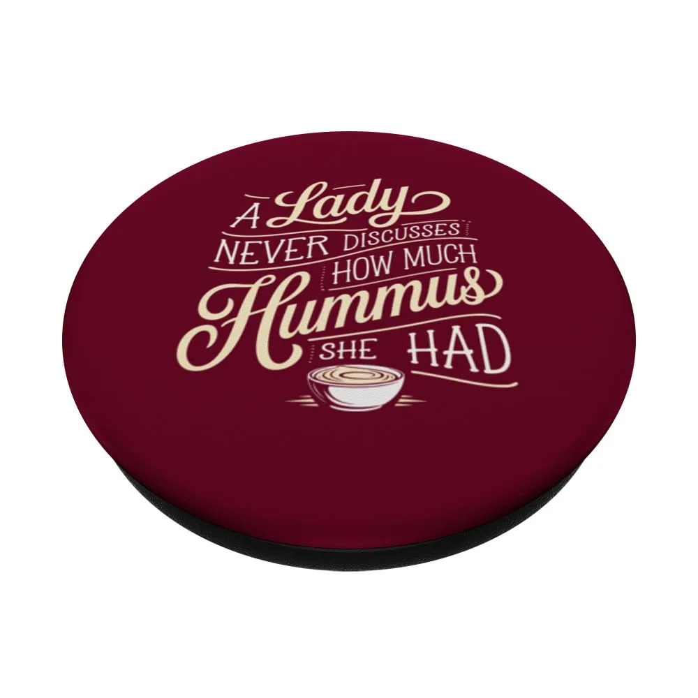 Hummus Lover Vegan Girl Vegetarian PopSockets Adhesive PopGrip