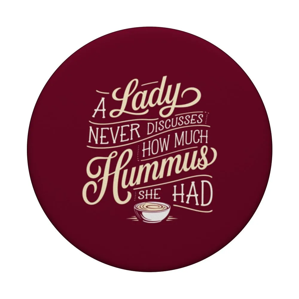 Hummus Lover Vegan Girl Vegetarian PopSockets Adhesive PopGrip