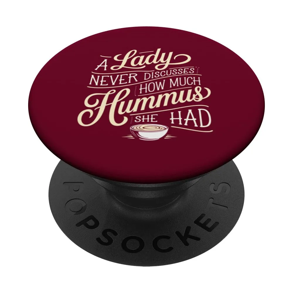 Hummus Lover Vegan Girl Vegetarian PopSockets Adhesive PopGrip