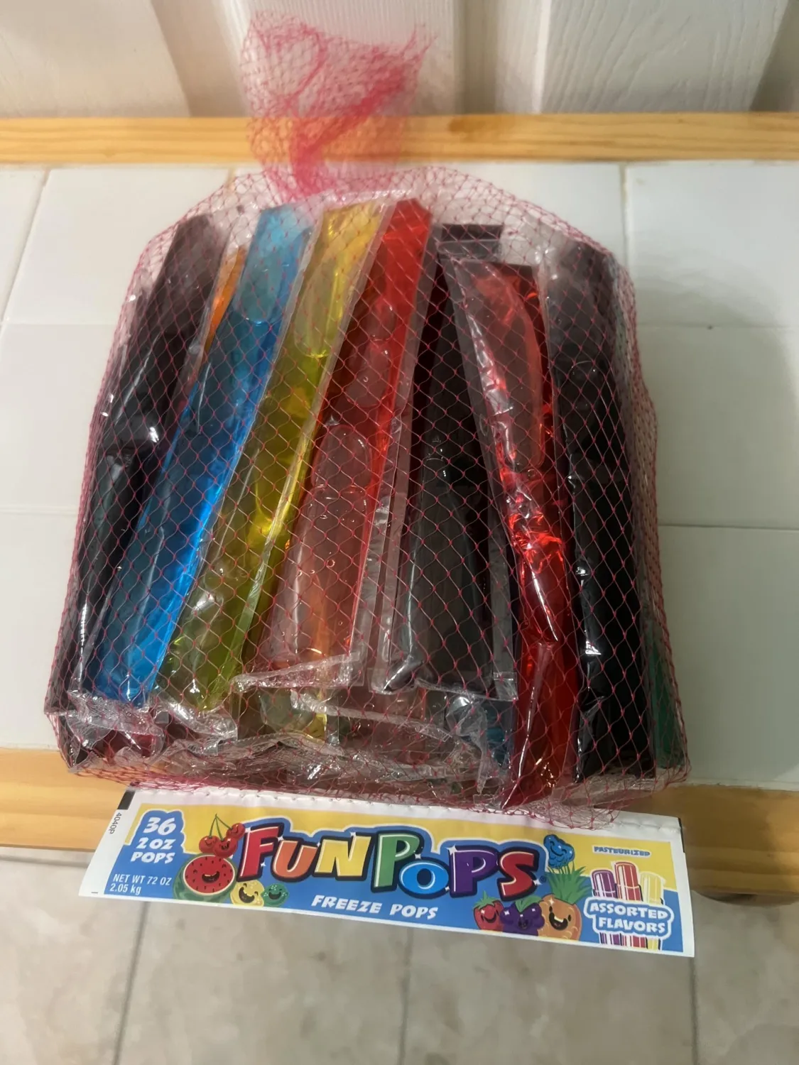Frozen Ice Pops, 36-Fruit Flavored Freeze Pops, Frozen Summer Snack For All Ages, Low Calorie