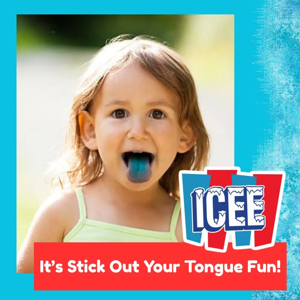 ICEE Freeze Pops – Blue Raspberry & Cherry Variety, 10 Pack | Vegan, Freeze-at-Home Ice Pops | Classic ICEE Flavors | Fun Snack for Kids & Adults