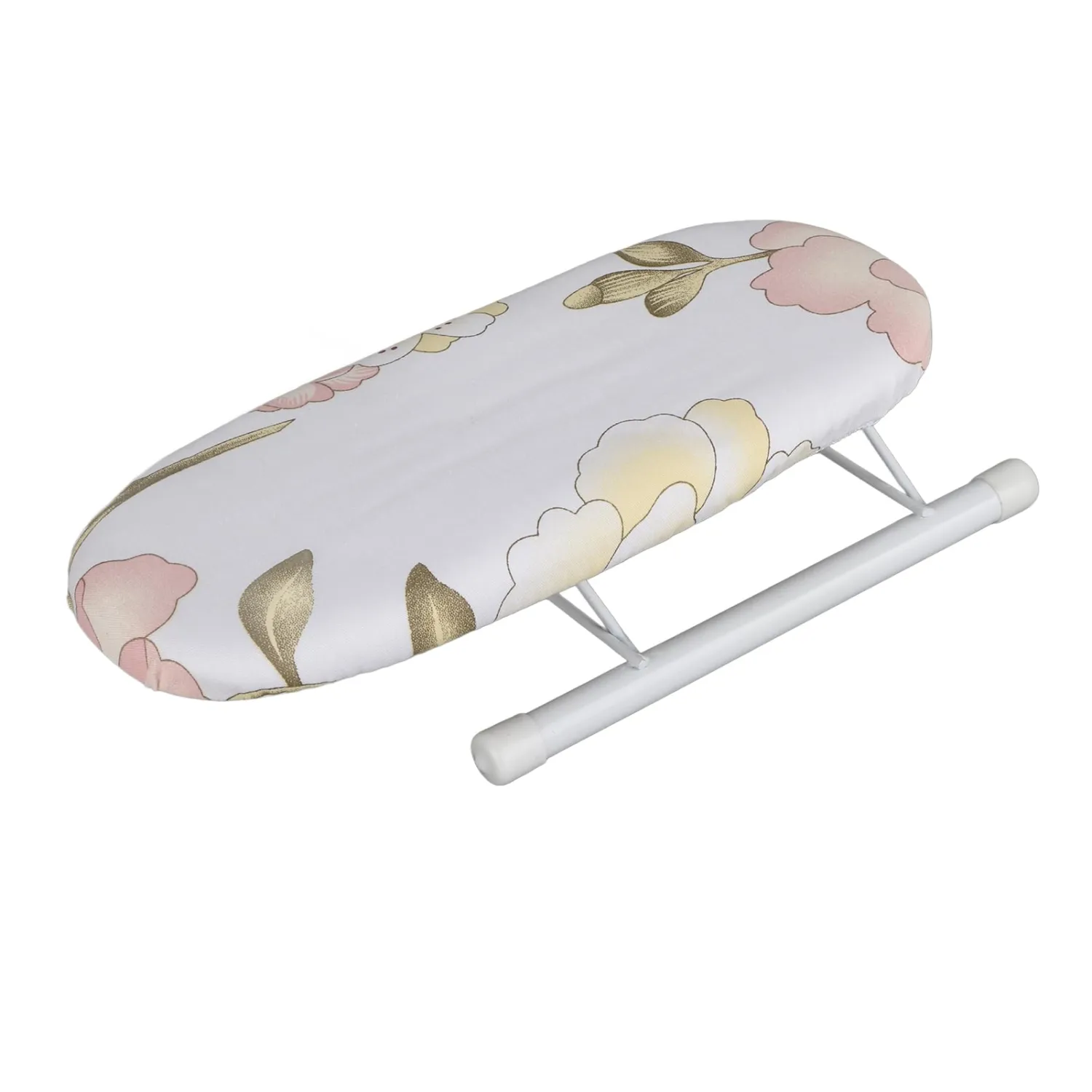 Tabletop Ironing Board, Portable Compact Iron Table, Lightweight Non-Slip Foldable Legs, Space Ironing Table for Travel Home Business Trip (Peony)