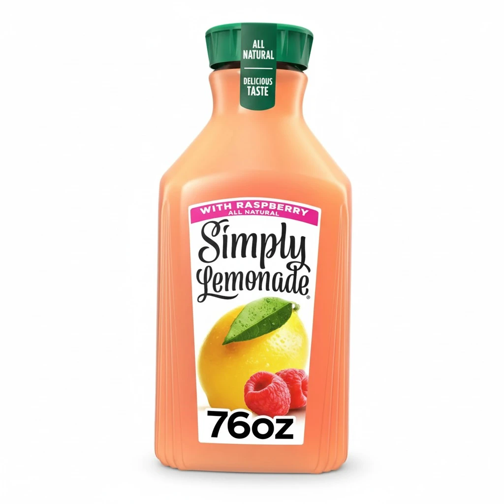 Simply Lemonade w/Raspberry Bottle, 76 oz bottle
