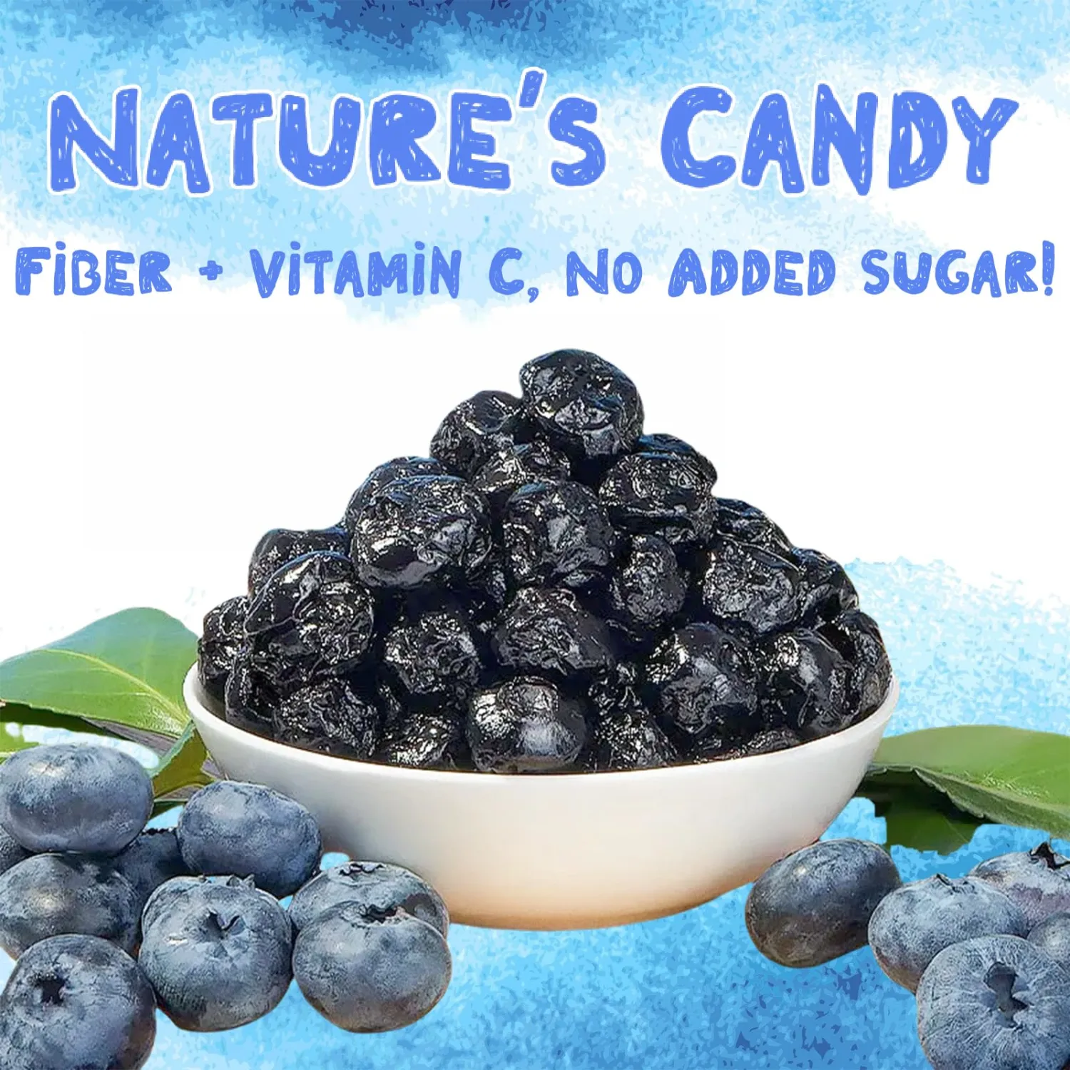 Premium Freeze-Dried Blueberries, Canned Instant Dehydrated Fruit, Gluten-Free No Sugar Added Whole Fruit For Baking Snacking Backpacking And Camping Meals(200g/7.05oz)