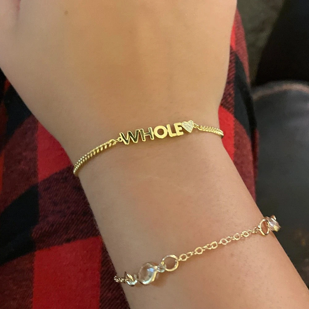 DIY Personalized Stainless Steel Name Bracelet Custom English Bracelet