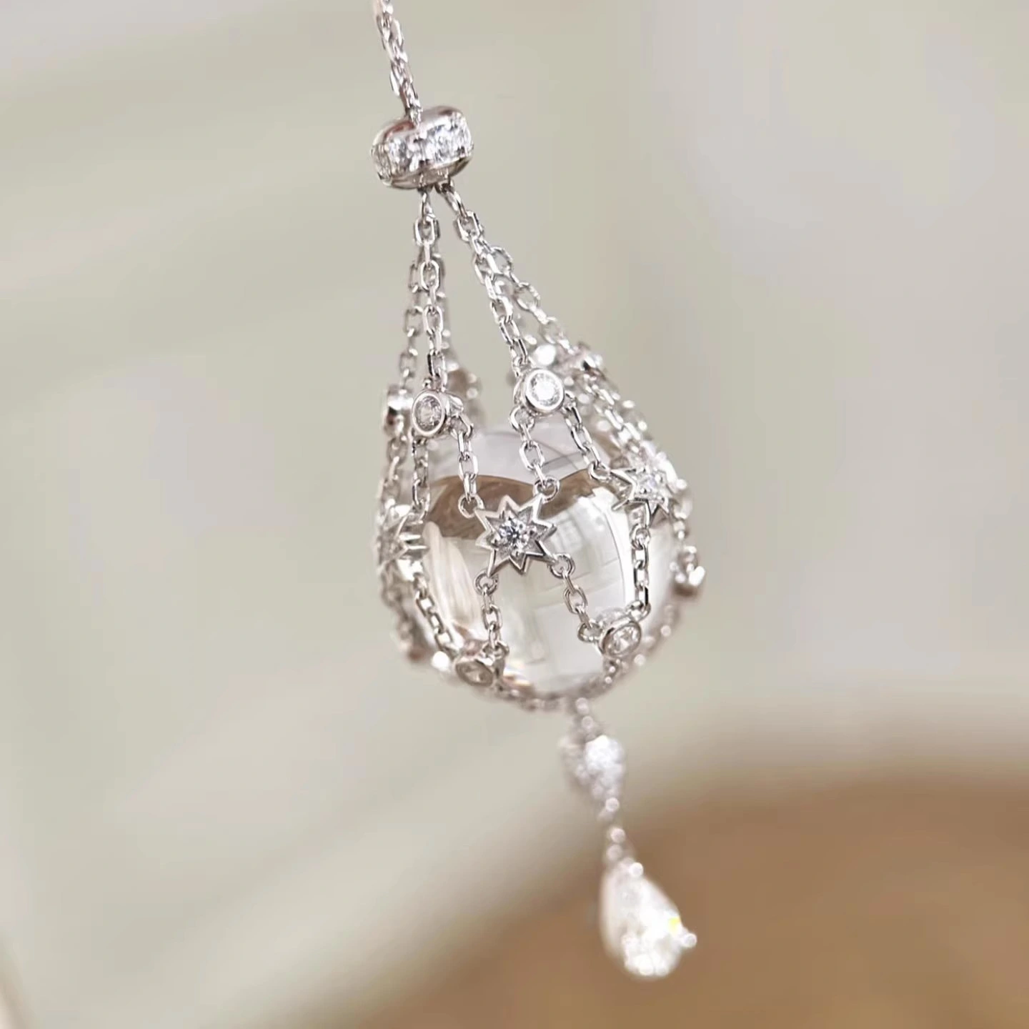 Net Pocket Pendant Telescopic Necklace Accessories Special-interest Design All-matching Women