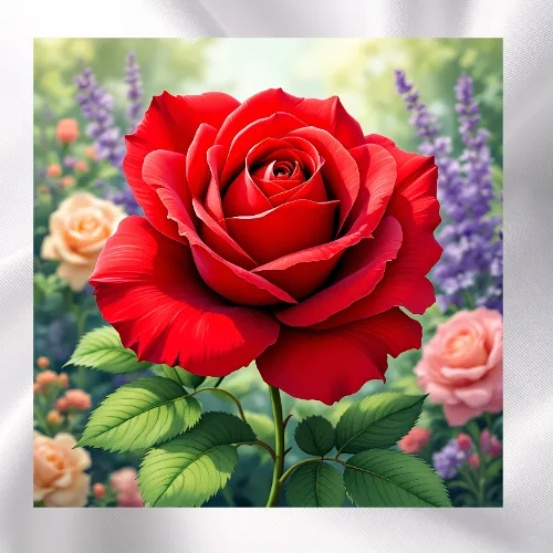 Red Rose Throw Pillow