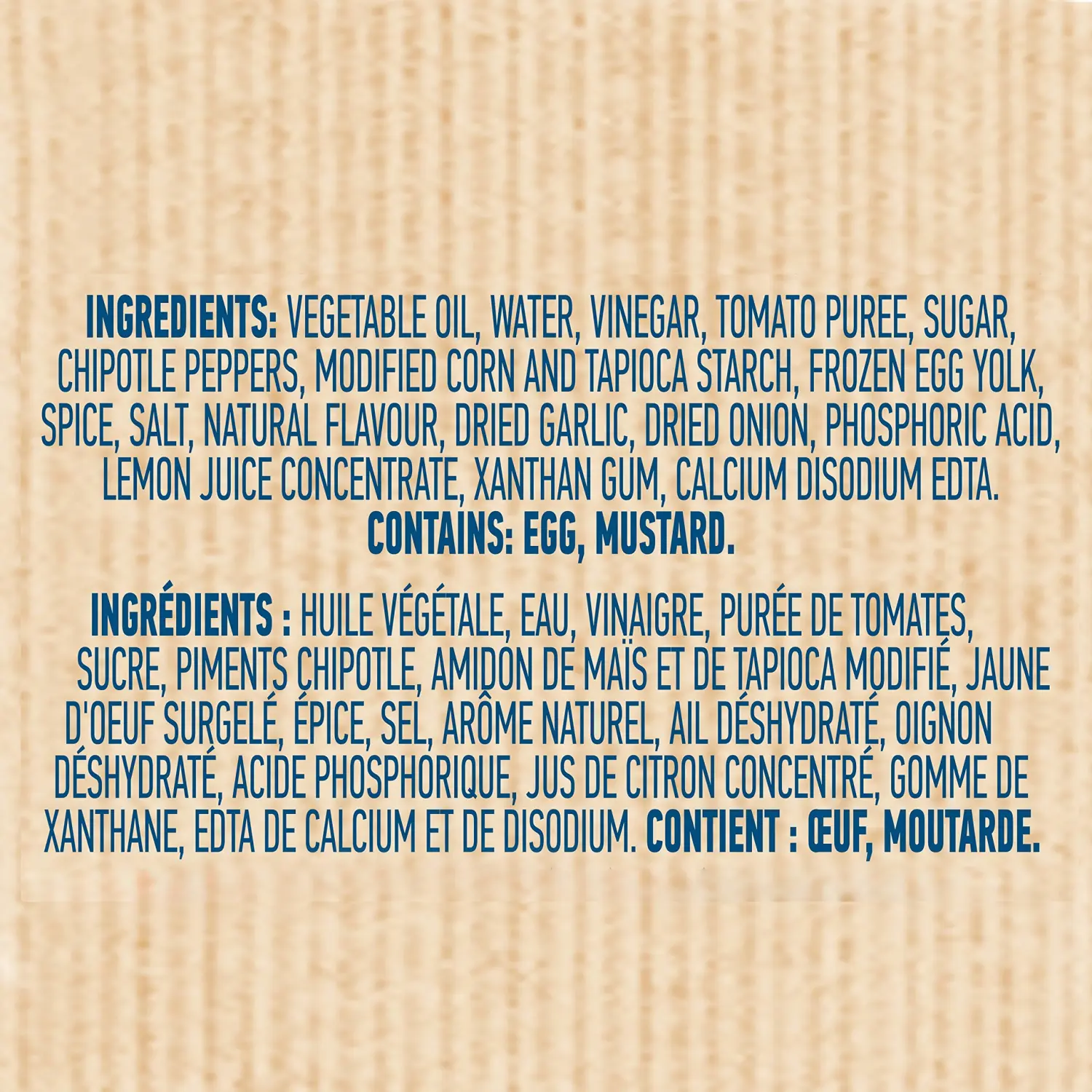 Hellmann's Spicy Chipotle Frites Mayo Style Sauce, 325ml/11 oz., (Imported from Canada)