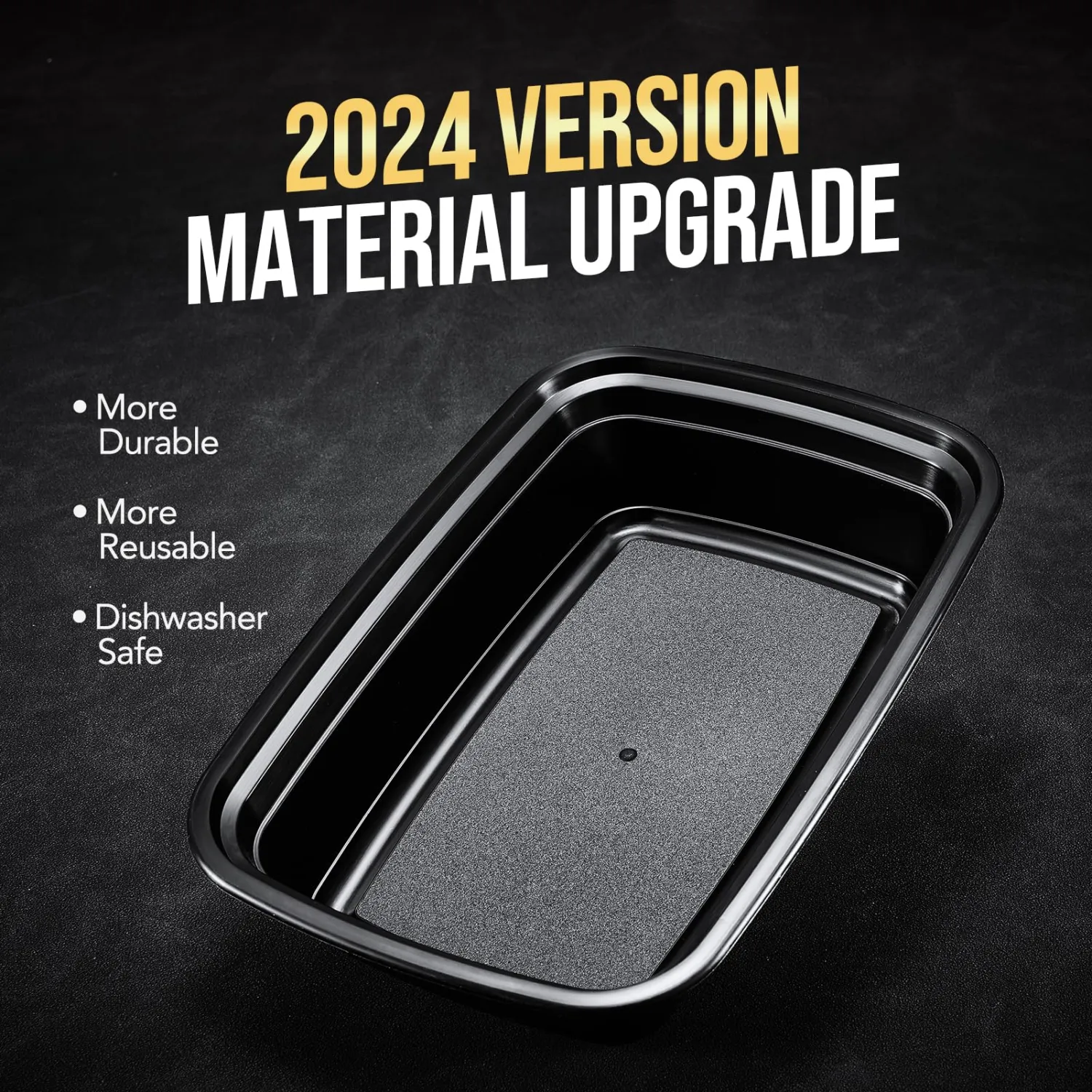 20-Piece (10-Pack) 16 OZ Meal Prep Containers Reusable with Lids, Sturdy Leakproof & Food Safe, Microwave, Freezer, Dishwasher Safe To Go Food Containers, Plastic Take Out Containers, Black
