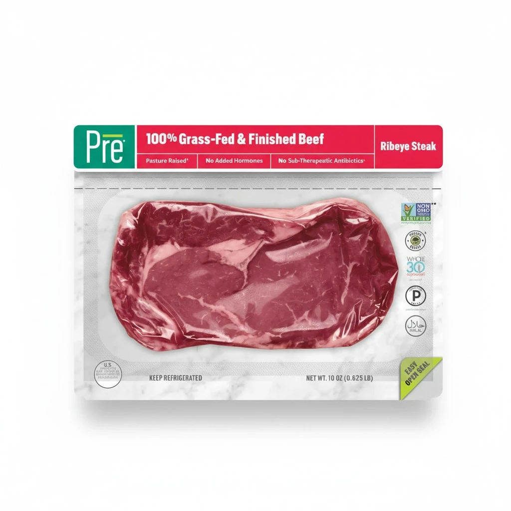 Beef Ribeye Steak, Grass-Fed, Pasture-Raised | 0.625 lbs.