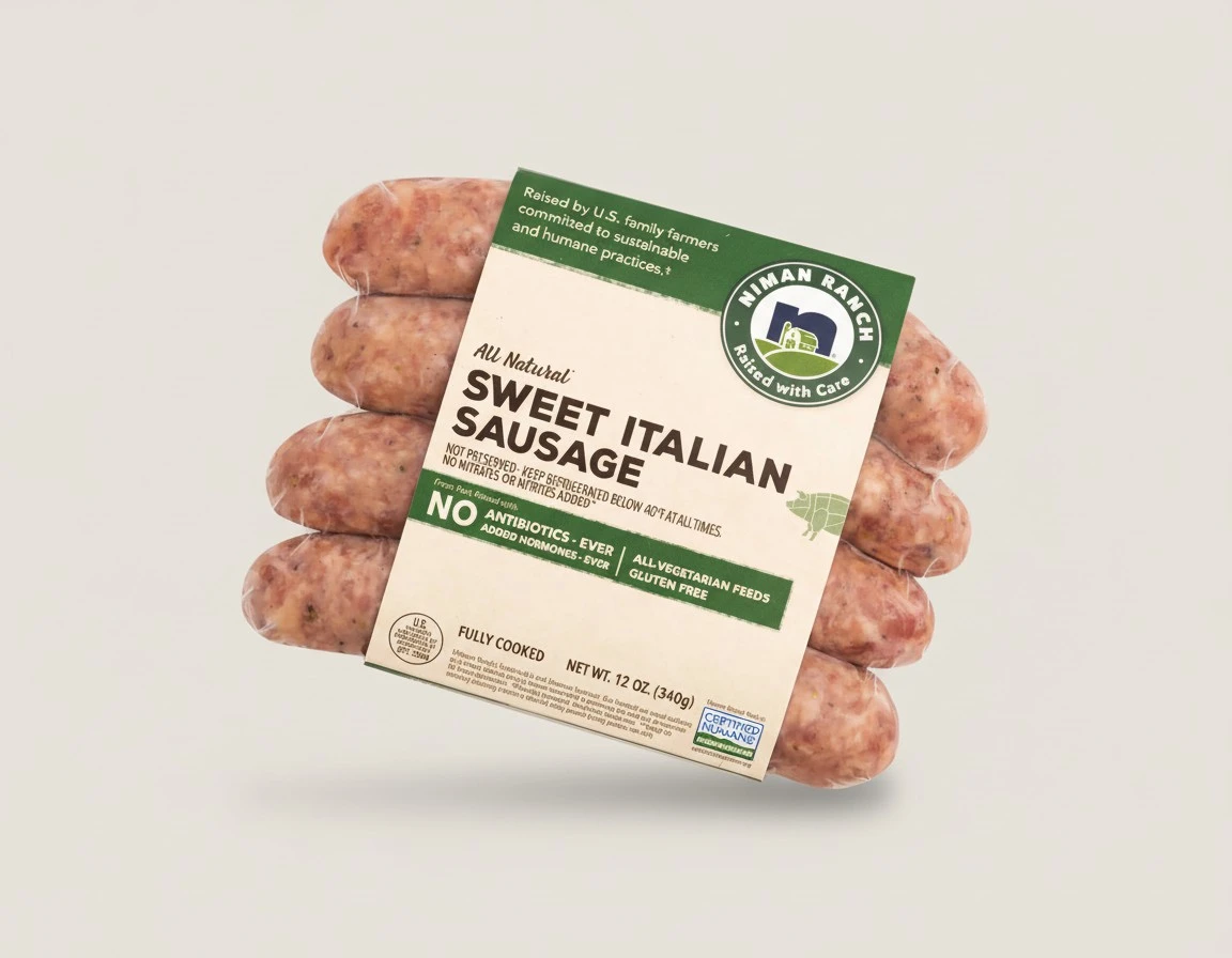 Niman Ranch, Uncured Sausage Sweet Italian, 12 oz
