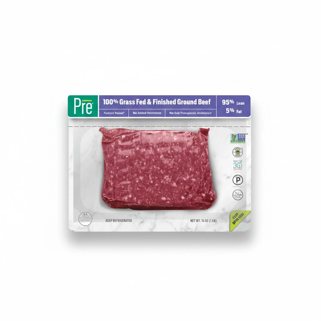Ground Beef 95% Lean/5% Fat, Grass-Fed, Pasture-Raised, 1 lb