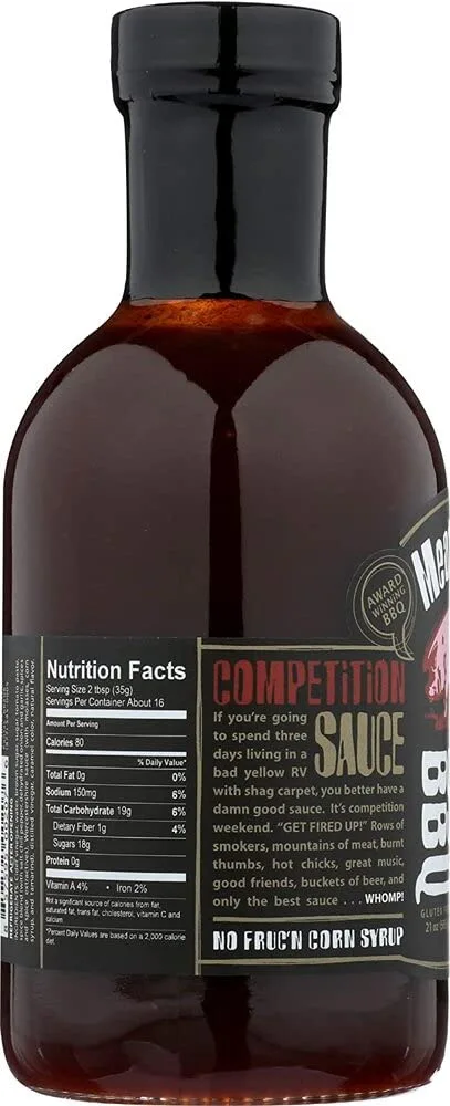 Meat Mitch WHOMP! BBQ Sauce, 21.0 Ounce | Kansas City Gourmet Competition Barbecue Sauce