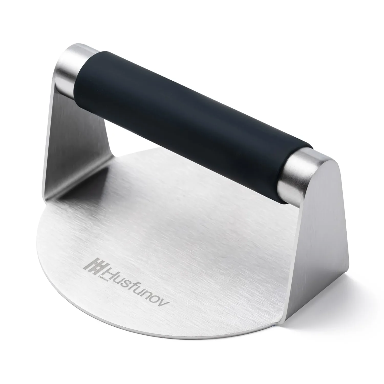 Stainless Steel Burger Press, 5.5 Inch Round Smasher,with Anti-Scald Handle,Non-Stick Smooth Hamburger Press,Flat Bottom, for Cooking Burgers, Bacon, Ground Beef, Meats, Sausage and So On