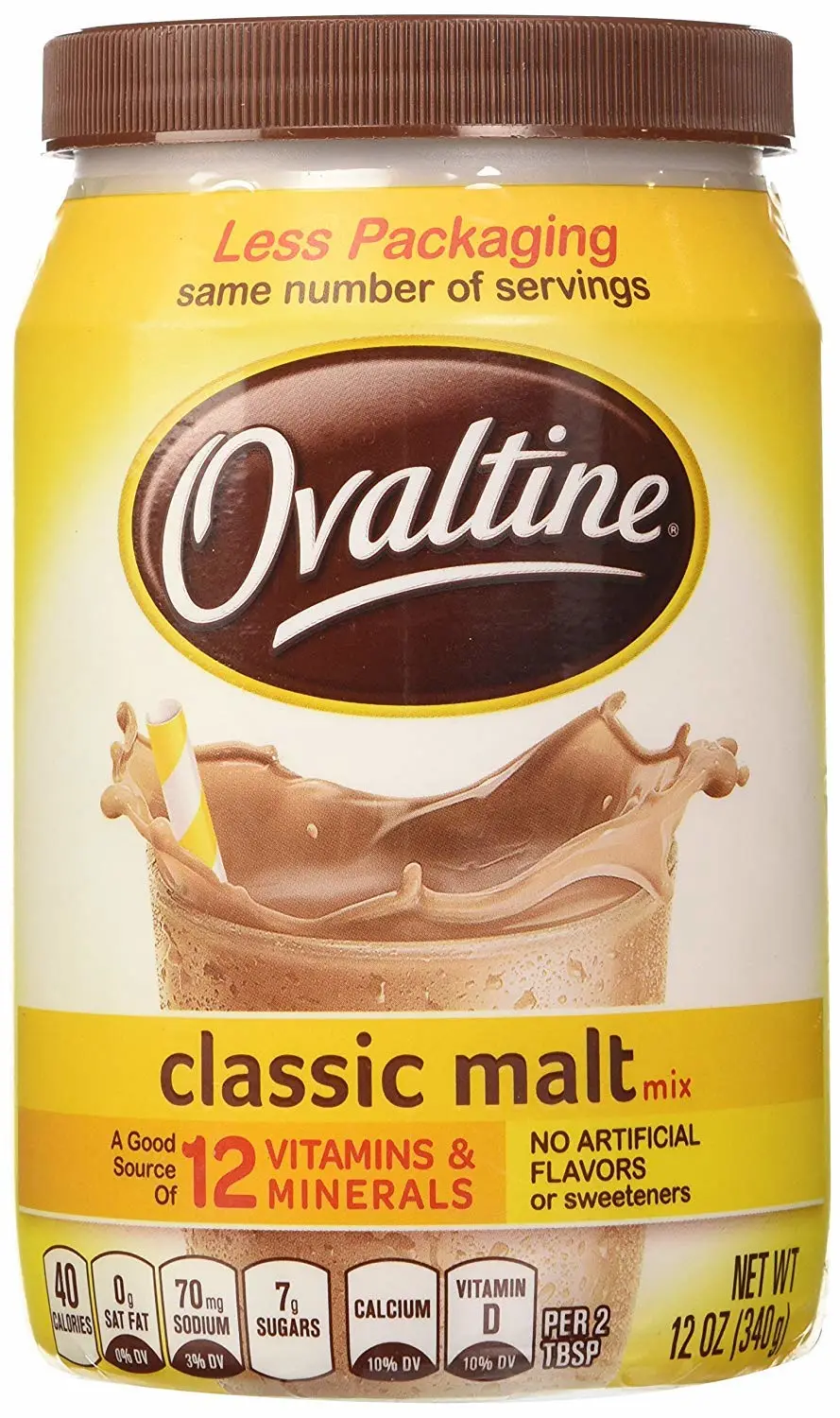 Ovaltine Classic Malt Flavored Milk Mix, 12 oz