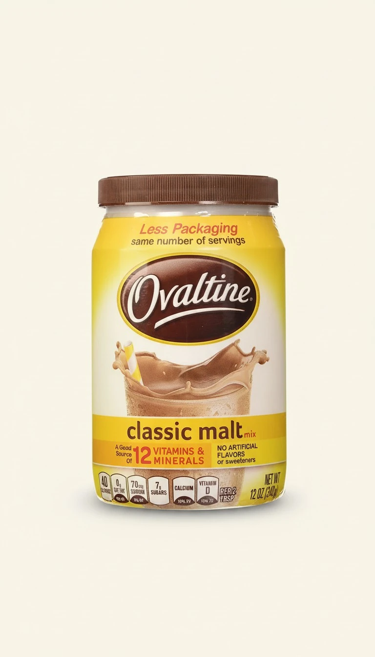 Ovaltine Classic Malt Flavored Milk Mix, 12 oz
