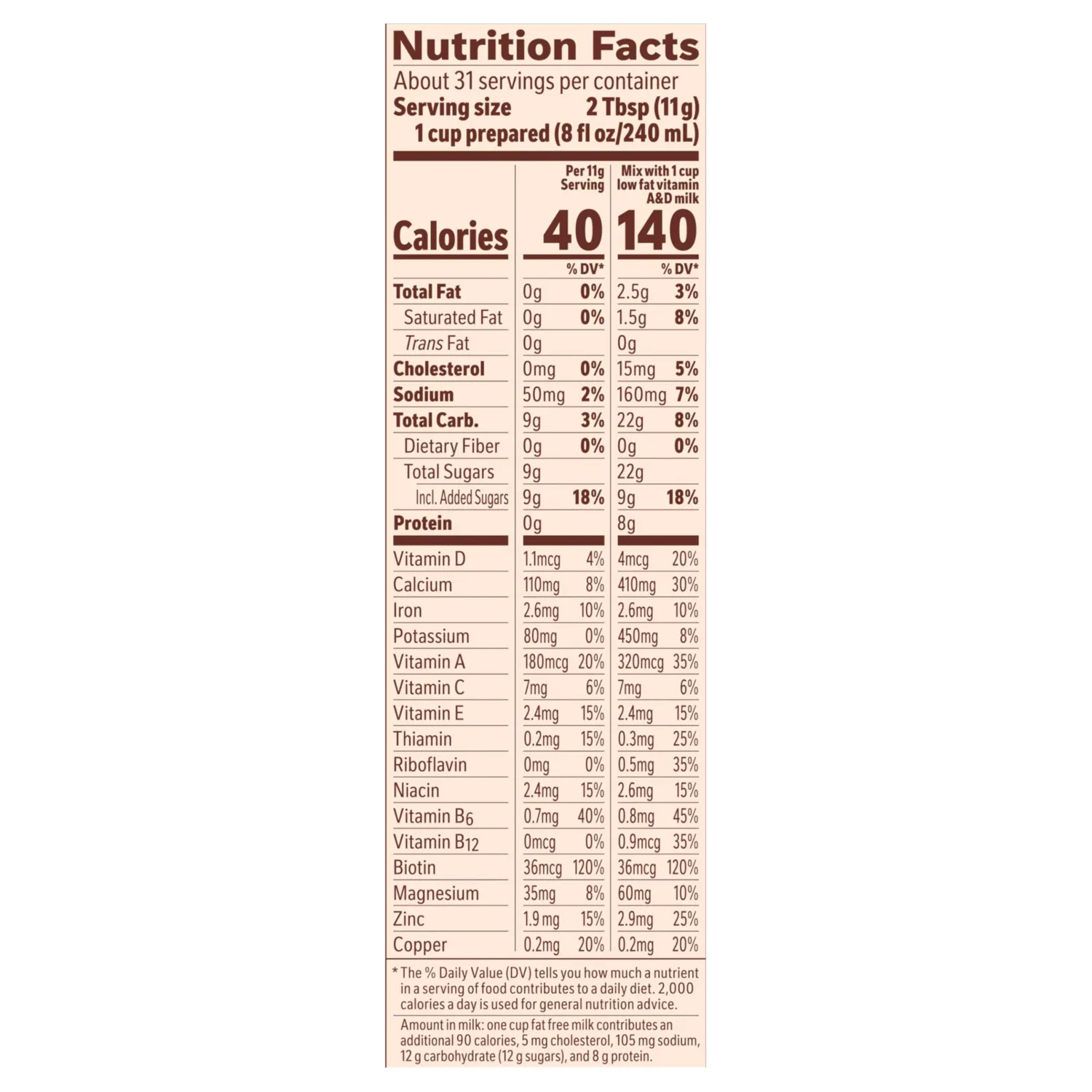 NESTLE OVALTINE Chocolate Malt Mix, 12 oz. Canister Easy to Prepare Fortified Malt Beverage