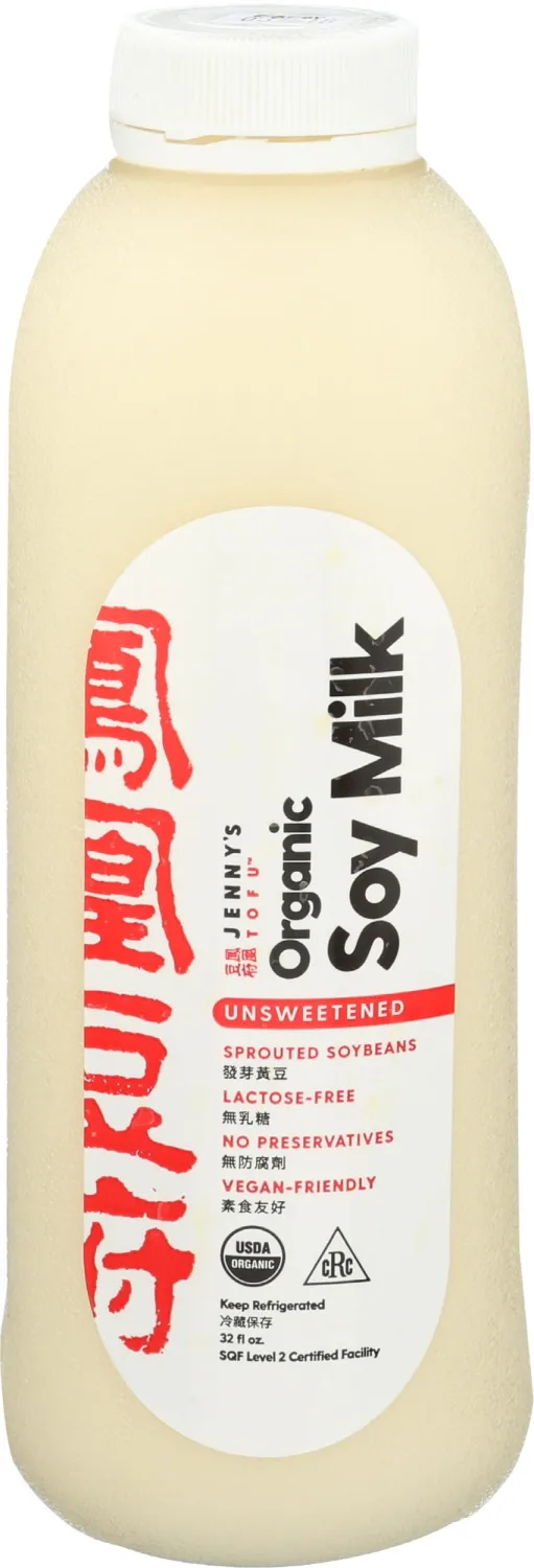 JENNYS TOFU Organic Unsweetened Soy Milk, 32 FZ