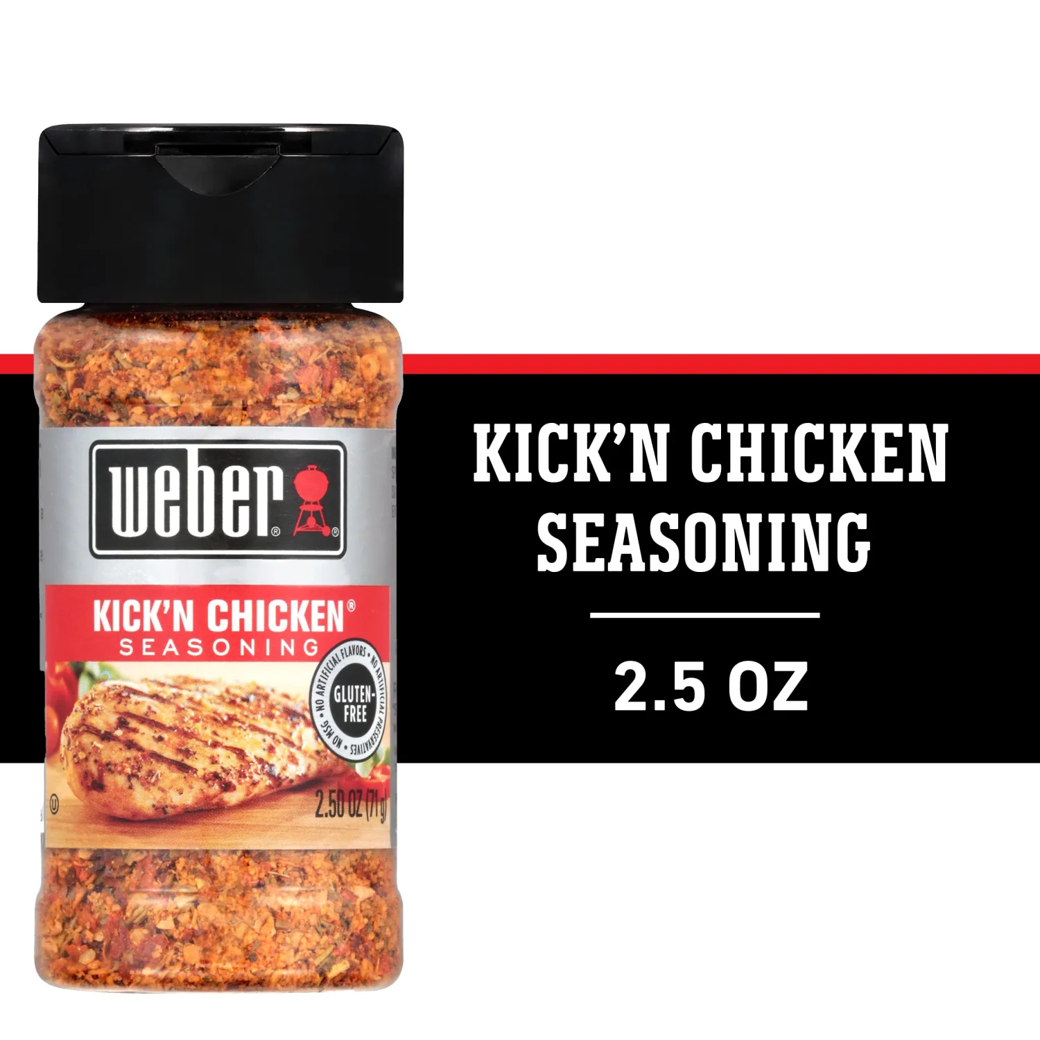 Weber Kick'n Chicken Seasoning, 2.5 Ounce Shaker (Pack of 2)