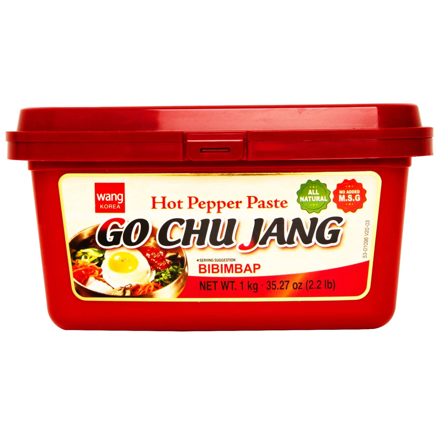Wang Gochujang - Traditional Korean Red Chili Pepper Paste, Made with All Natural Ingredients, Non-GMO and MSG-Free, 2.2 Lb (Pack of 1) - Spicy, Sweet and Deep Flavor