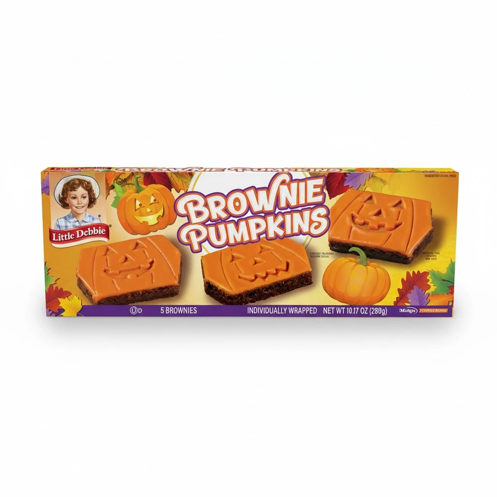 Little Debbie Brownie Pumpkins, 5 Individually Wrapped Brownies, 10.17 OZ Box
